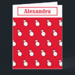 Carte Noël de Snowman personnalisé<br><div class="desc">Cette carte de Noël personnalisée présente le personnage Snowman de l'équipage de Noël.</div>
