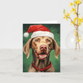 Carte Noël de Vizsla (Fleur jaune)