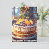 Carte NOËL DÉLICIEUX - style moderne - (Debout devant)