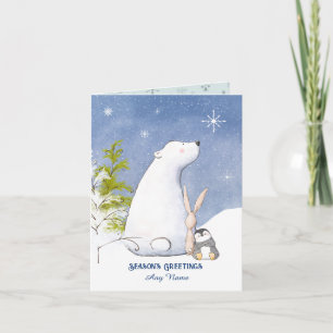 Carte Noël des amis père Noël