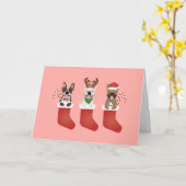 Carte Noël des Bulldogs de Merci (Fleur jaune)