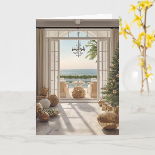 Carte Noël des côtes d'or (Fleur jaune)