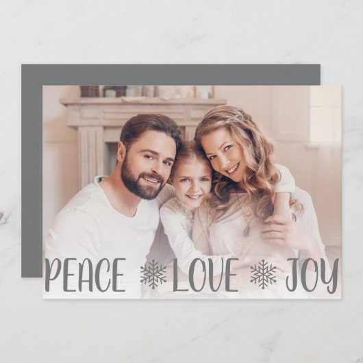 Carte Noël des fêtes (Devant / Derrière)