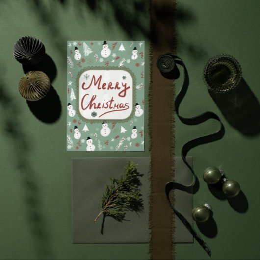 Carte Noël des motoneiges