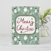 Carte Noël des motoneiges (Debout devant)