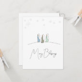 Carte Noël des trois hommes sages, plat (Devant/Arrière en situation)