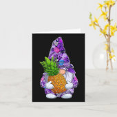 Carte Noël d'été Gnome de l'ananas hawaïen à Noël  (Fleur jaune)