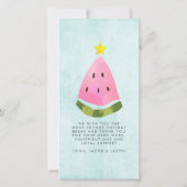 Carte Noël d'été Noël Fête du travail du personnel BBQ (Dos)