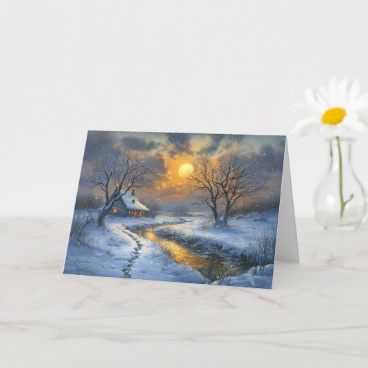 Carte Noël d'hiver (Petite plante)