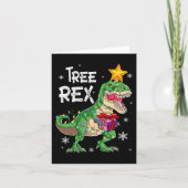 Carte Noël Dinosaure Arbre Rex Pajamas Hommes Garçons En (Devant)