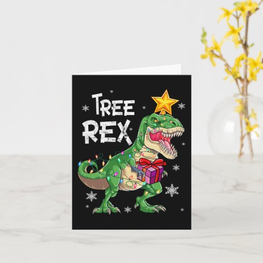 Carte Noël Dinosaure Arbre Rex Pajamas Hommes Garçons En (Fleur jaune)