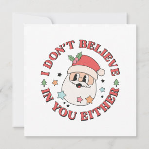 Carte Noël Drôle de Père Noël