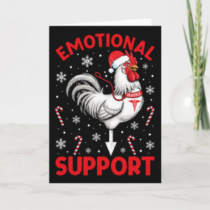 Carte Noël Drôle de Soutien Émotionnel Humour Sale Chic