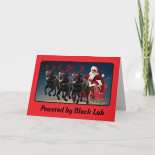 Carte Noël drôle de vacances de Lab noir