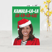 Carte Noël drôle Kamala (Fleur jaune)