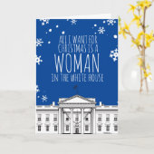 Carte Noël drôle Kamala : Tout ce que je veux pour Noël (Fleur jaune)