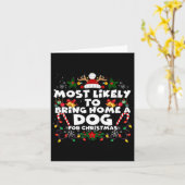 Carte Noël Drôle le plus susceptible d'amener le chien p (Fleur jaune)