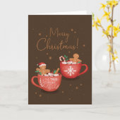 Carte Noël Drôle pain d'épices Hommes Soaking Card (Fleur jaune)