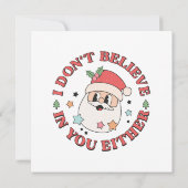 Carte Noël drôle Père Noël (Dos)