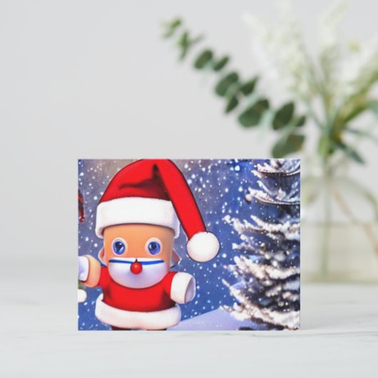 Carte Noël drôle Père Noël (Debout devant)