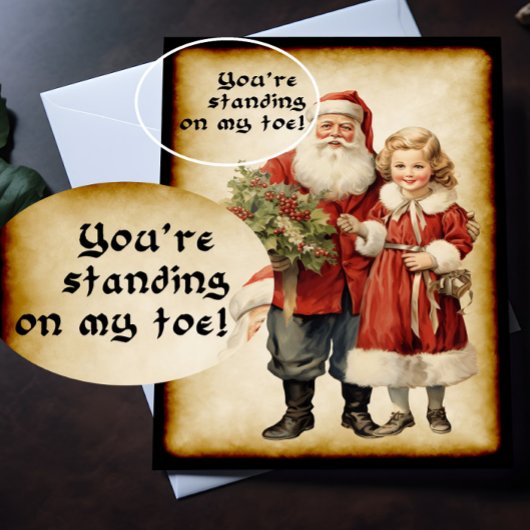 Carte Noël drôle Père Noël