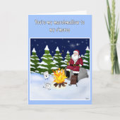 Carte Noël Drôle Père Noël Et S'morses (Devant)