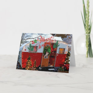 Carte Noël du Camper vintage