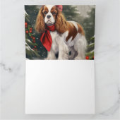Carte Noël du chien espagnol Cavalier King Charles (Intérieur)