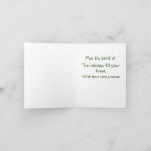 Carte Noël du coucher du soleil (Intérieur)