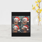 Carte Noël du Dragon de Komodo (Fleur jaune)