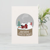 Carte Noël du Globe des neiges (Debout devant)