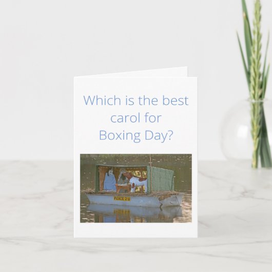 Carte Noël du jour de la boxe (Devant)