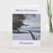 Carte Noël du matin neigeux (Devant)