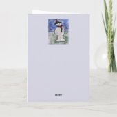 Carte Noël du mignon Snowman (Dos)