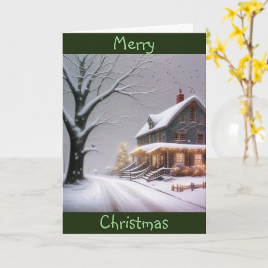 Carte Noël du pays (Fleur jaune)