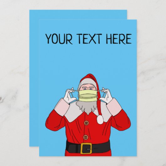 Carte Noël du Père Noël (Devant / Derrière)