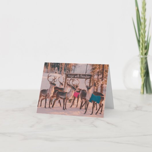 Carte Noël du Yoga Reindee (Devant)