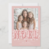 Carte Noel Elegant Blush Pink Photo (Devant)
