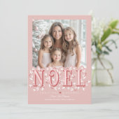 Carte Noel Elegant Blush Pink Photo (Debout devant)