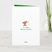 Carte Noël Élégant, Chouette d'Écorce, Oiseau (Dos)