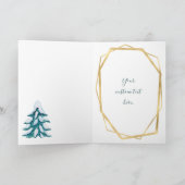 Carte Noël élégant Laissez la neige tomber des flocons (Intérieur)