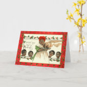 Carte Noël en Afrique vintage (Fleur jaune)