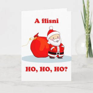 Carte Noël en albanais, parlez-vous Ho, Ho, Ho?