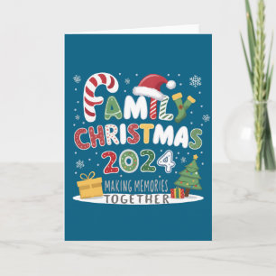 Carte Noël en famille festif 2024 Créer des souvenirs en
