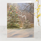 Carte Noël en forêt, par Gary Poling (Fleur jaune)