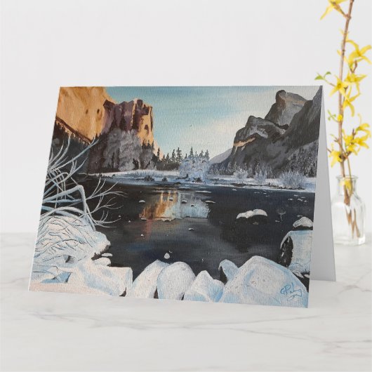 Carte Noël en forêt, par Gary Poling (Fleur jaune)