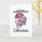 Carte Noël en juillet (Fleur jaune)