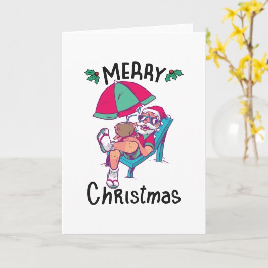 Carte Noël en juillet (Fleur jaune)