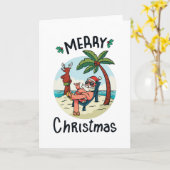 Carte Noël en juillet (Fleur jaune)