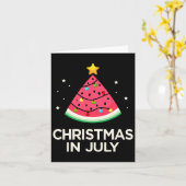 Carte Noël En Juillet Avec Pastèque Pour L'Été (Fleur jaune)